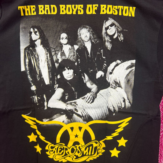 Aerosmith The Bad Boys of Boston Poster Soft Rock Band Tee M