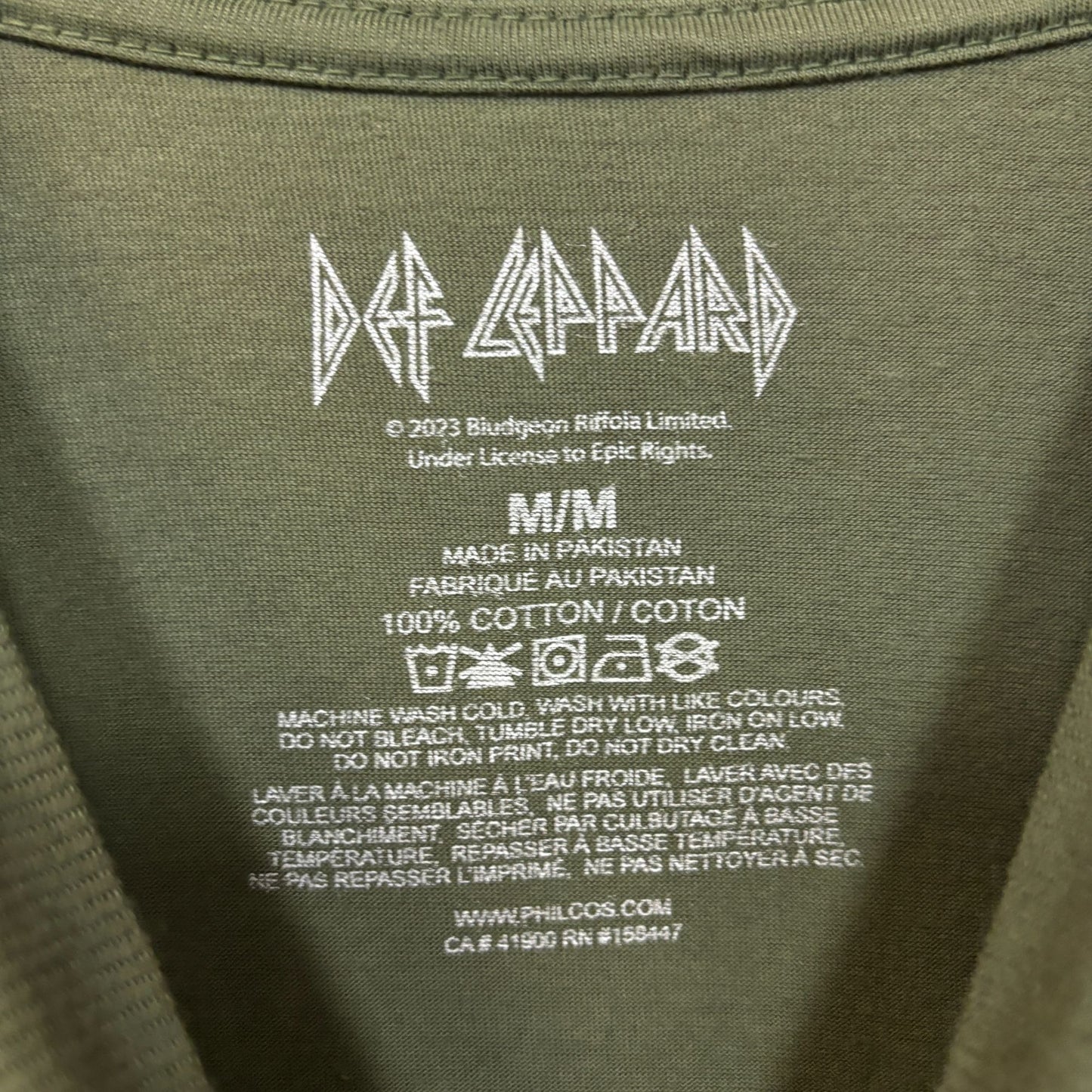 Def Leppard Adrenalize green Tshirt size medium