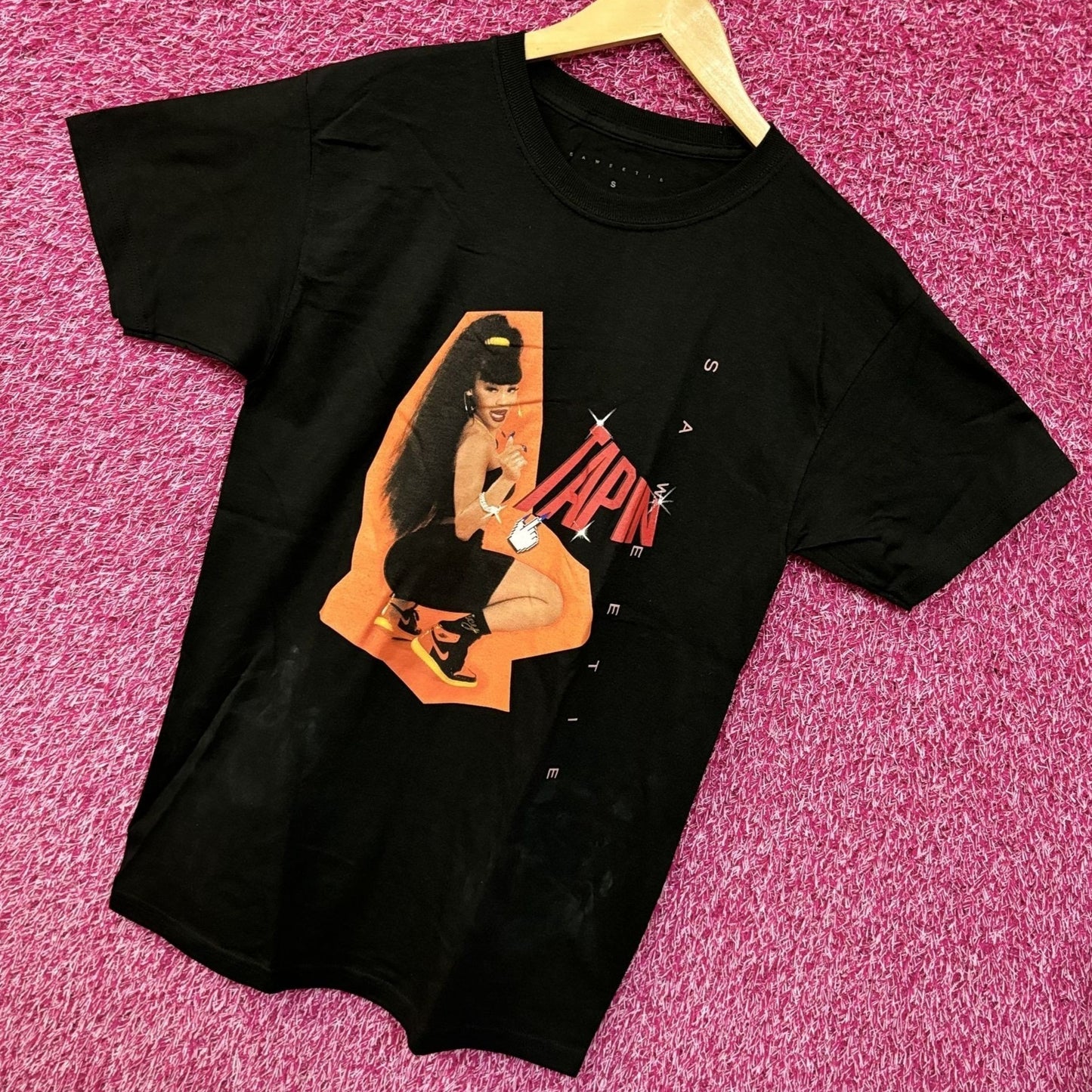 Saweetie Tap In Rap tee size small
