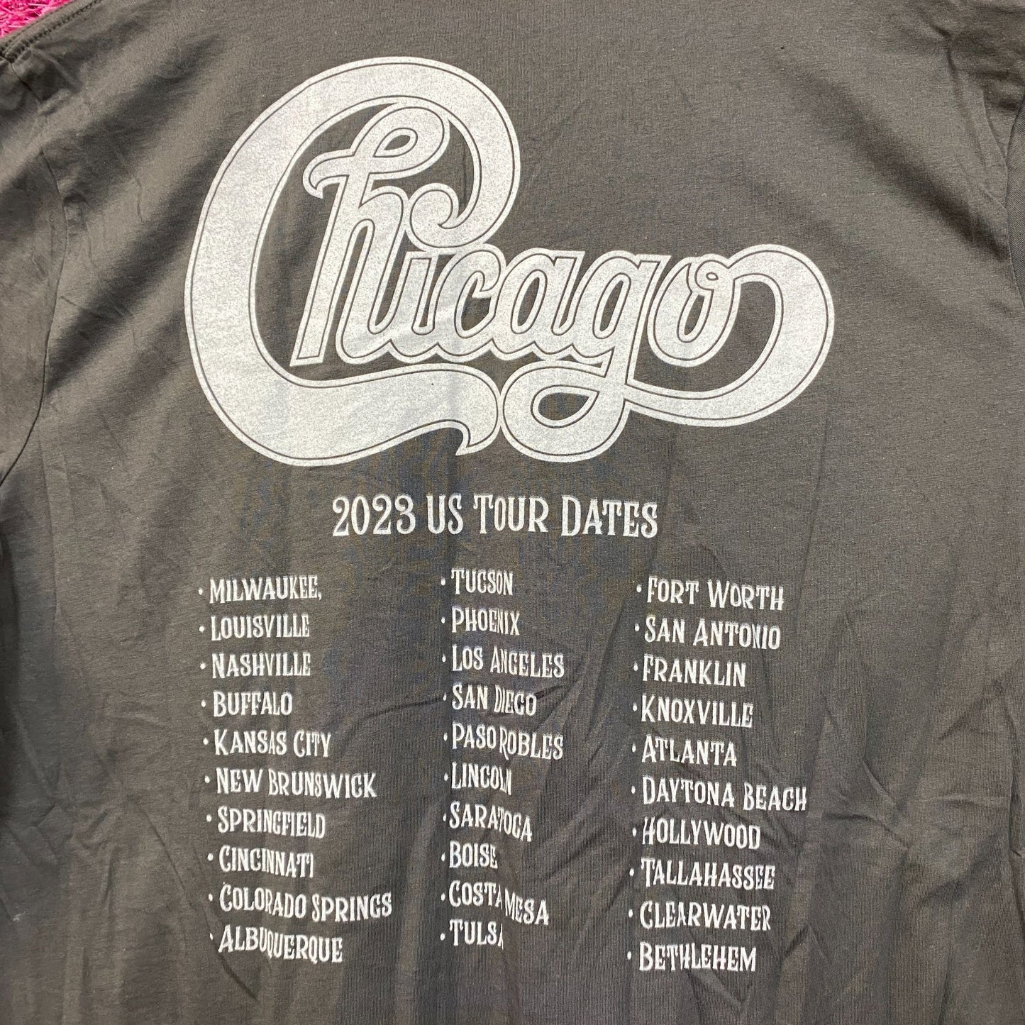 Chicago Spell-out Band Logo Soft Jazz Rock Band Tee 2X