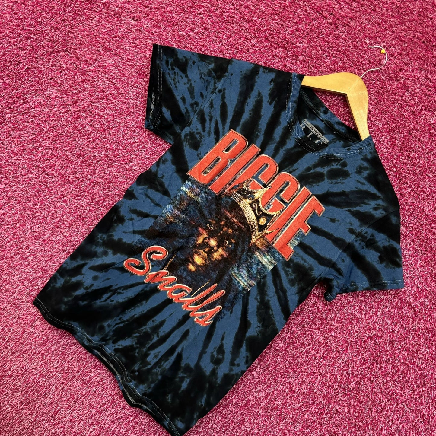 Biggie Smalls King of New York tiedye Rap Tee size small