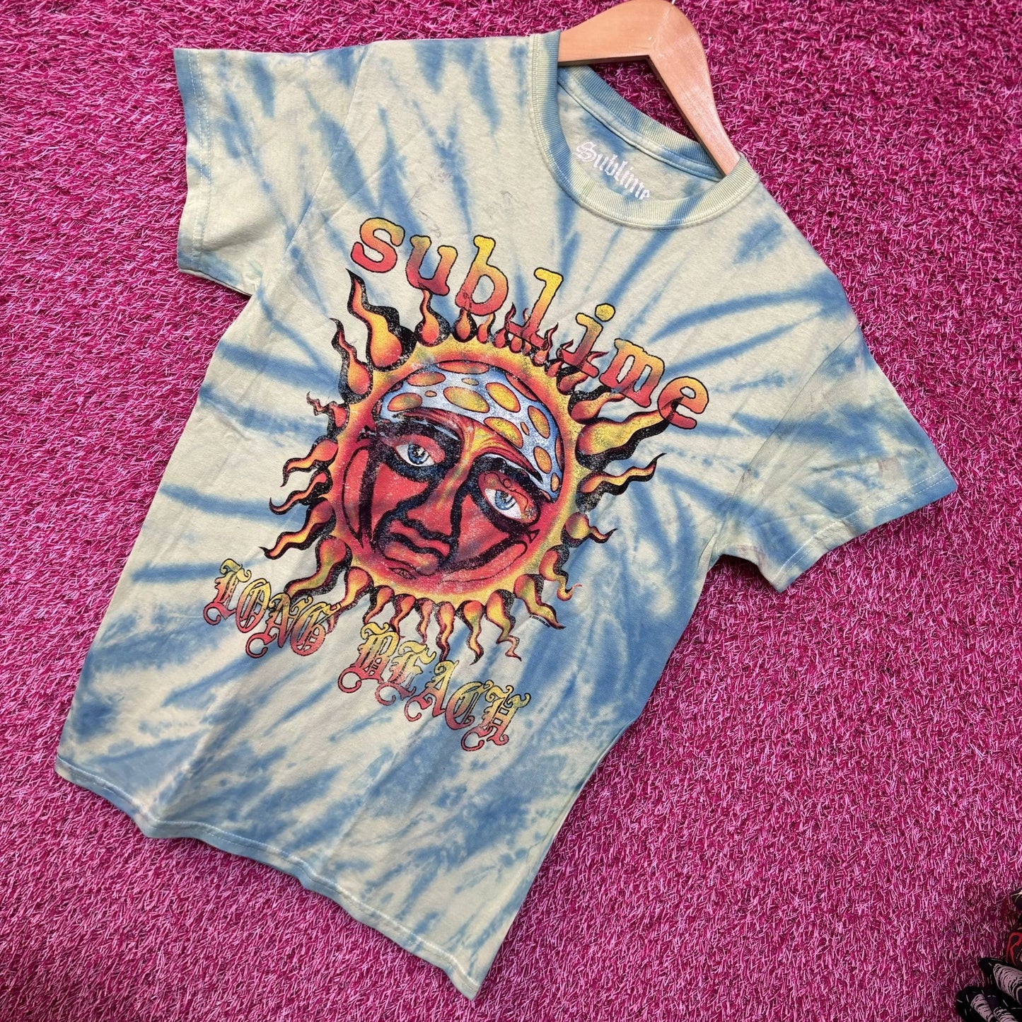 Sublime Swirl tiedye Sun Logo Rock Tee size small
