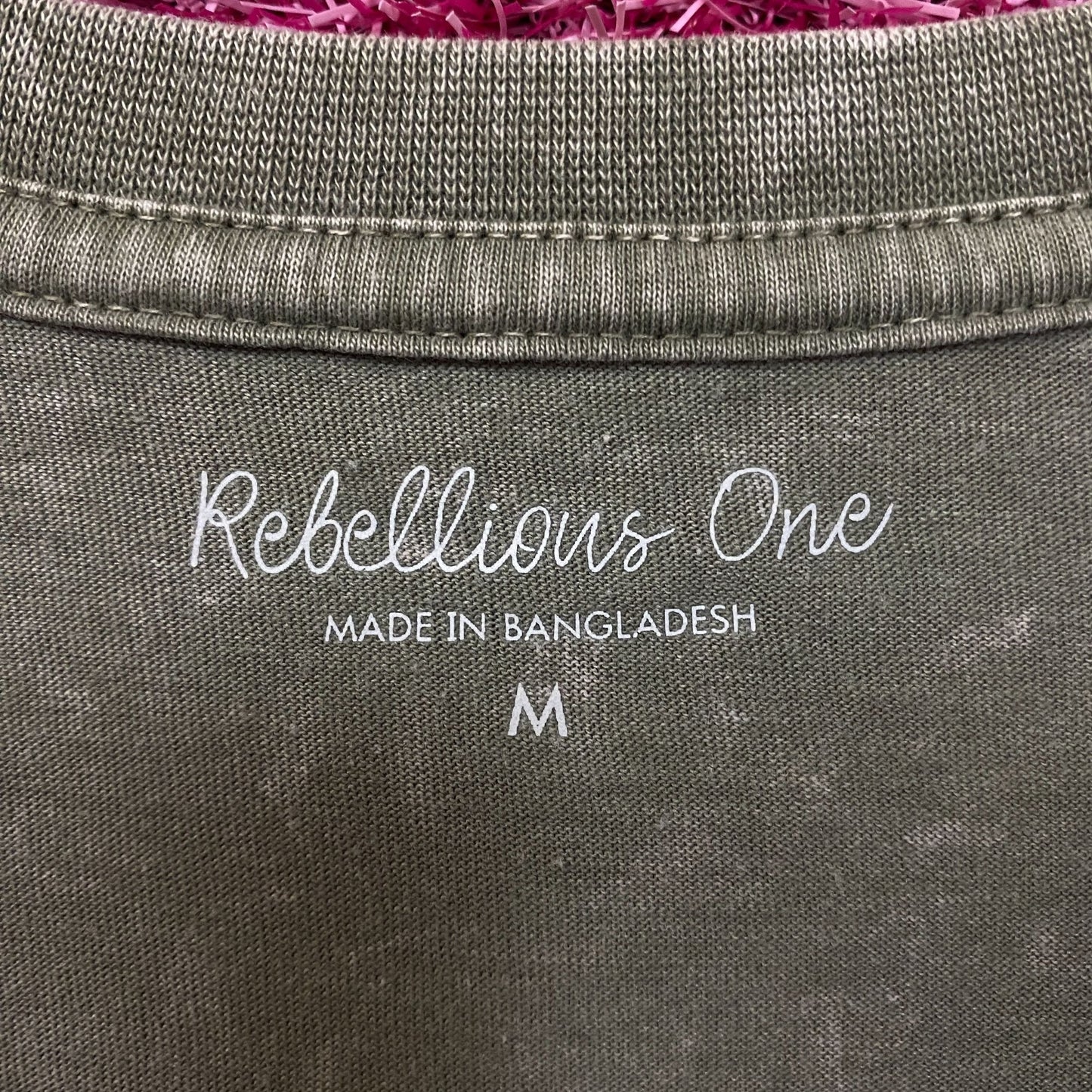 Rebellious One "The Great Outdoors" Mineral-Wash Cropped Graphic T-Shirt Medium
