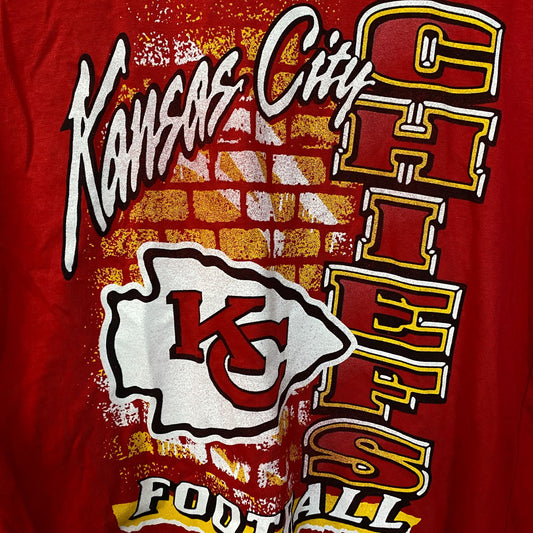 Junk Food Clothing Women's Kansas City Chiefs Logo T-Shirt Large