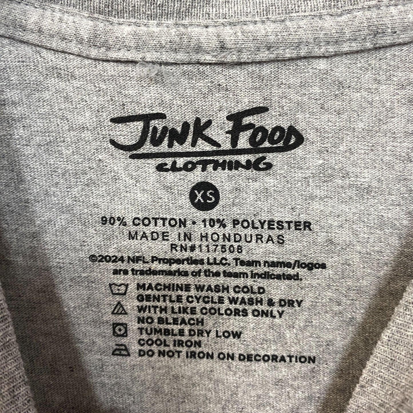 NFL Junk Food Seattle Seahawks Gray Tshirt Size XS