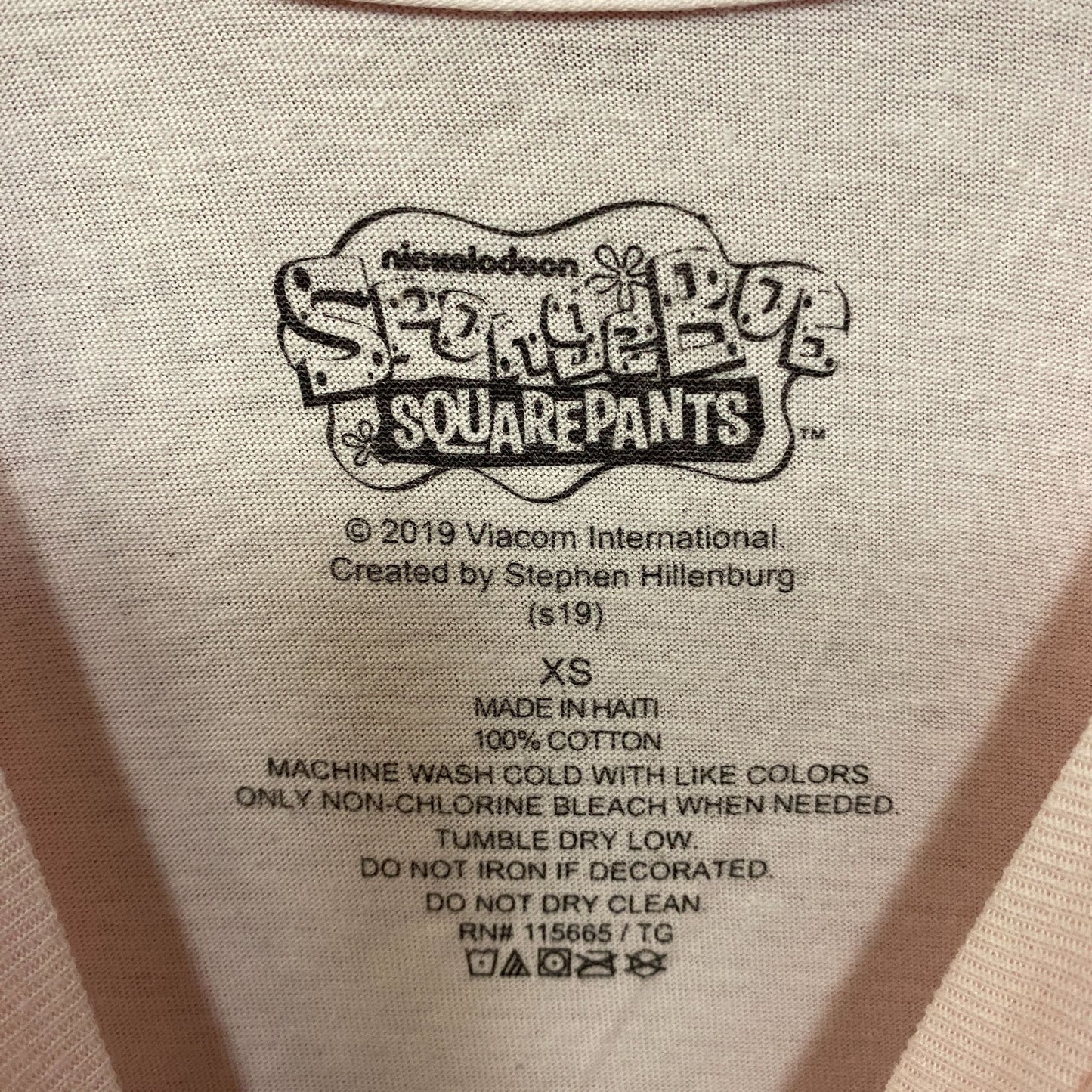 Nickelodeon Spongebob SquarePants Patrick Meme Pink T-Shirt Extra Small