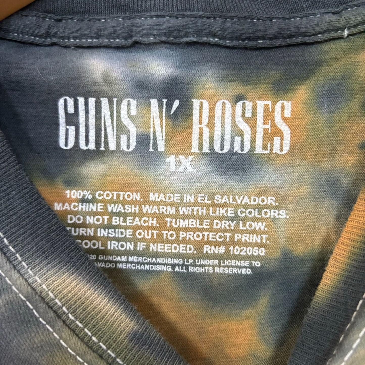 Guns N’ Roses Leopard Big Rose Hard Rock Women's Tie Dye 1X