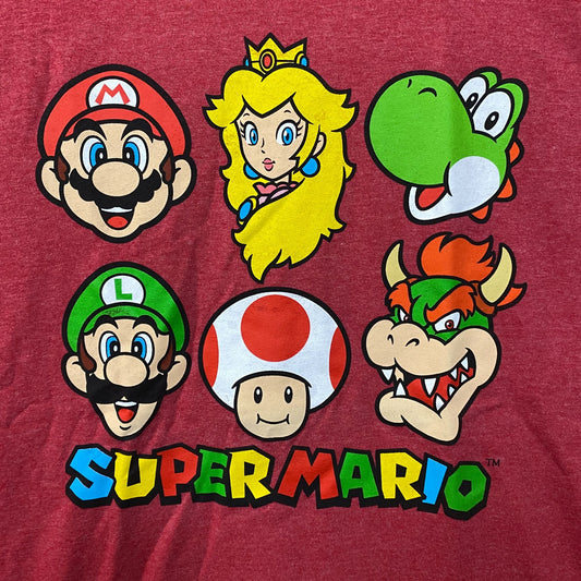 Nintendo Super Mario Bros Character Collage Graphic T-Shirt Large
