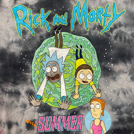 Adult Swim Rick & Morty with Summer Tie Dye T-Shirt Size Small