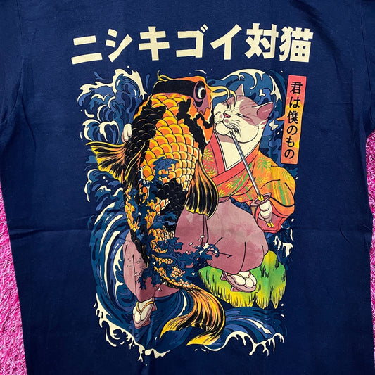 Kai Kat navy blue Tshirt size medium