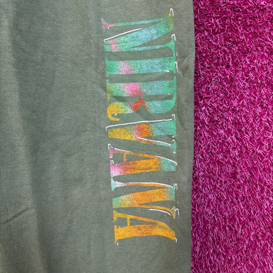 Nirvana Grunge green sweatpants Joggers Size Medium