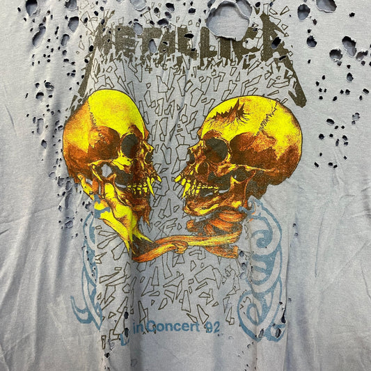 Metallica Live in Concert 92 Distressed Heavy Metal Tee O/S