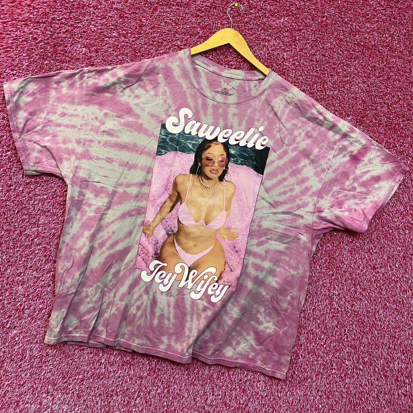 Saweetie Icy Wifey High Maintenance Oversized Rap Tie Dye 2X