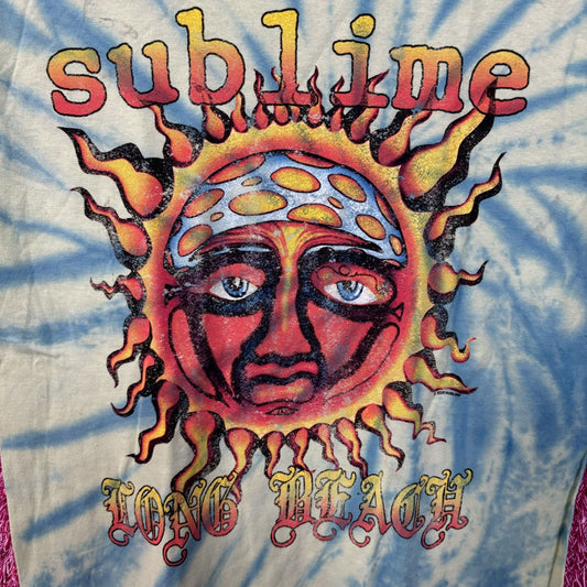 Sublime Swirl tiedye Sun Logo Rock Tee size small