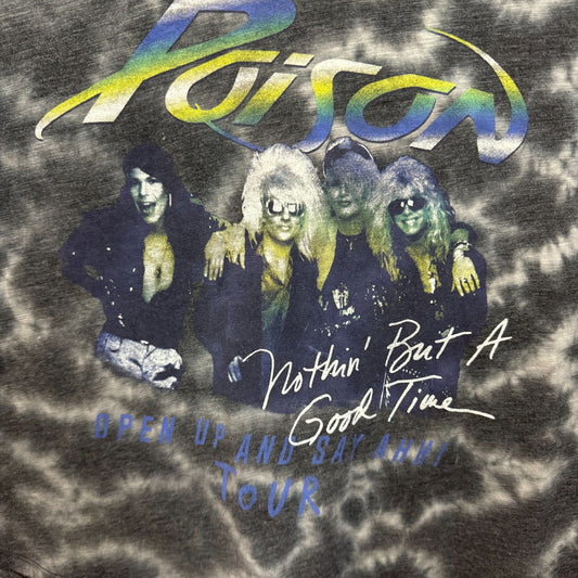 Poison Nothing But a Good Time Glam Metal Womens Tie Dye M
