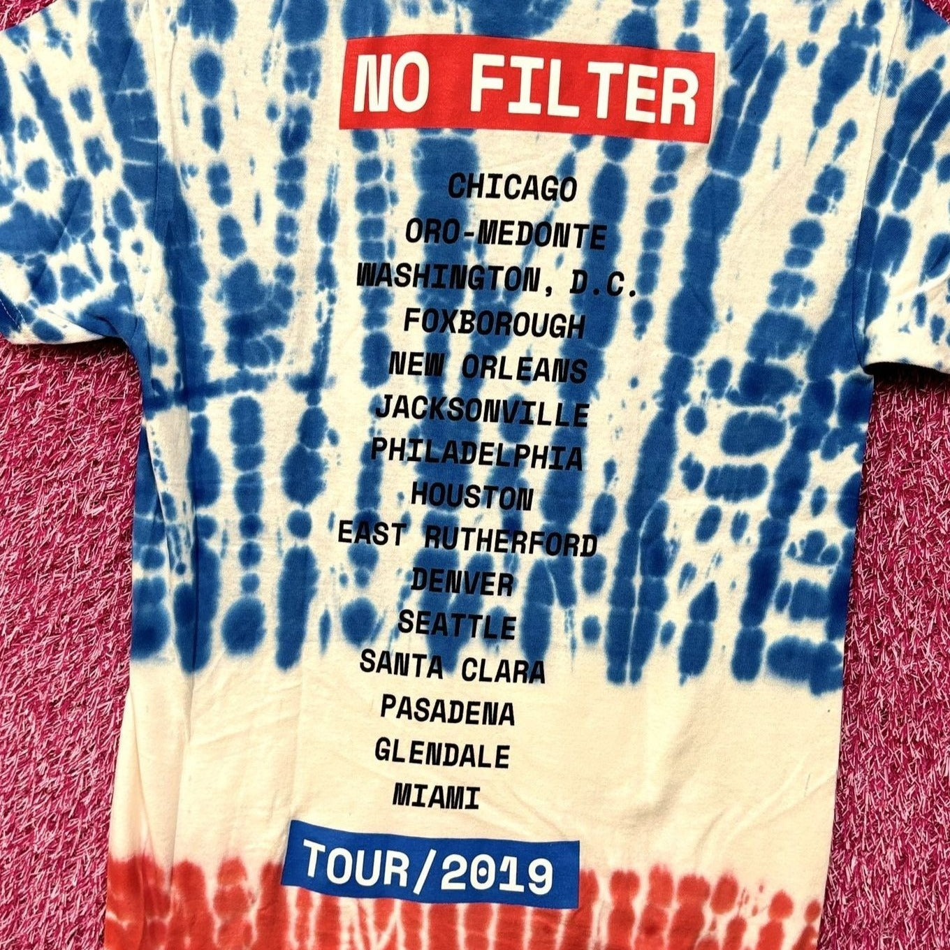 The Rolling Stones 2019 No Filter Tour Rock USA Tie Dye S
