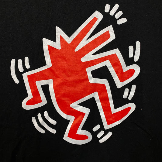 Keith Haring Dancing Dog Graphic Design T-shirt Small