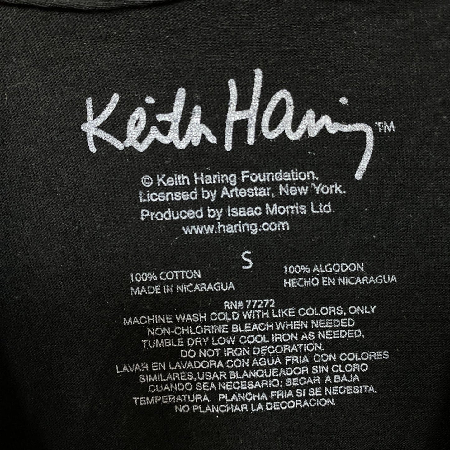 Keith Haring Dancing Dog Graphic Design T-shirt Small