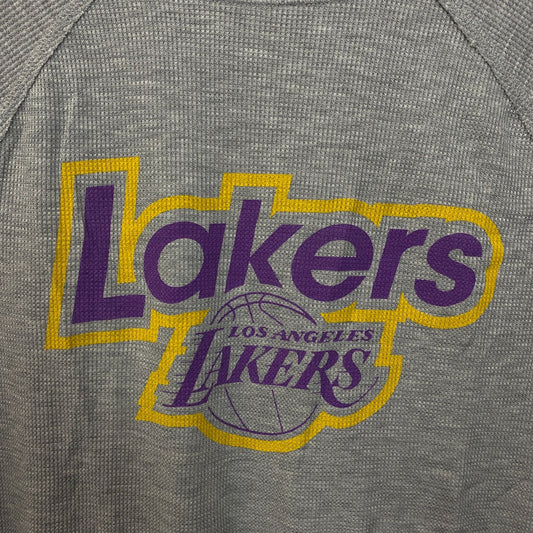 Junk Food Clothing Los Angeles Lakers Waffle Knit Thermal Long Sleeve Shirt Small