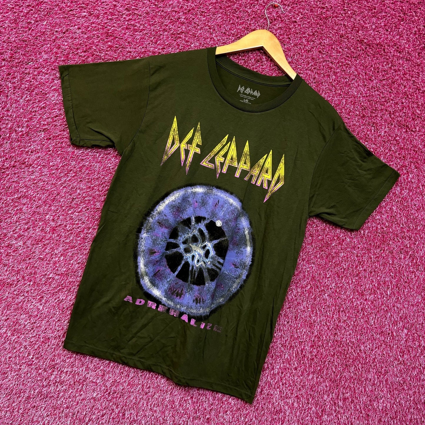 Def Leppard Adrenalize Album Cover Art Heavy Metal Tee L