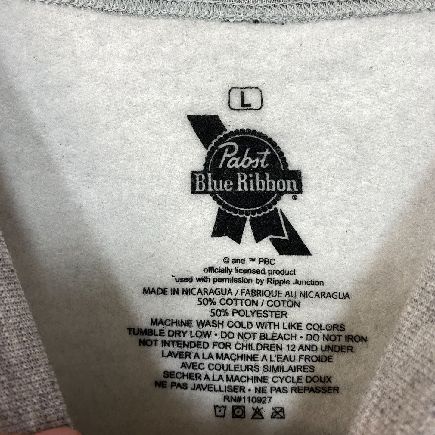 Pabst Blue Ribbon Milwauke Crewneck Sweatshirt Large
