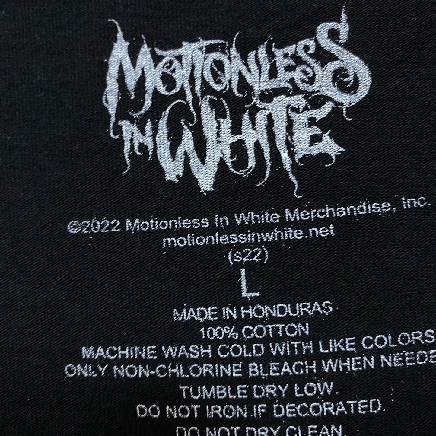 Motionless in White Watercolor Portrait T-shirt size large