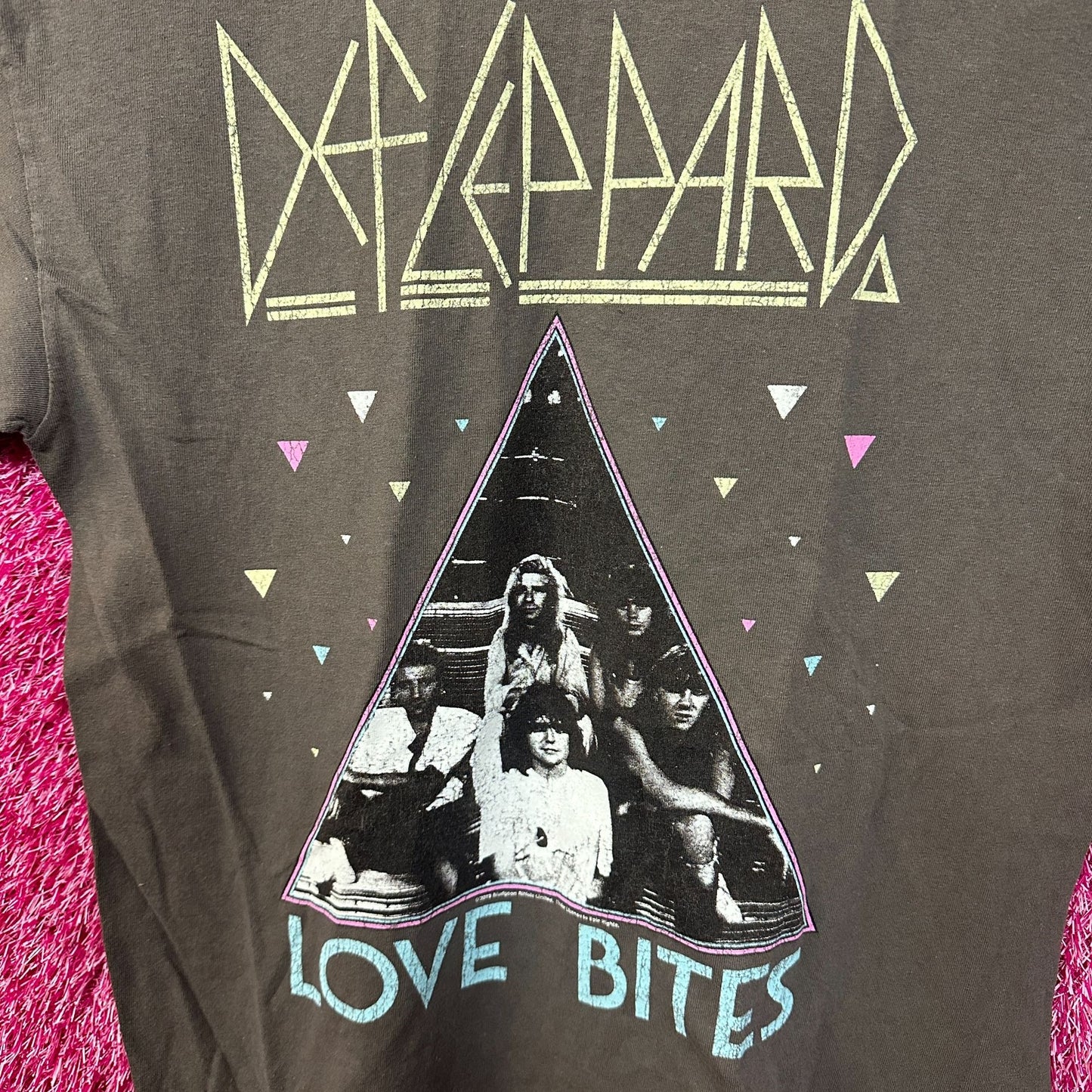 Def Leppard Love Bites Hysteria Glam Metal Rock Band Tee S