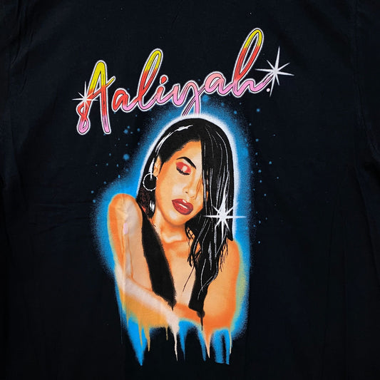 Aaliyah Airbrush Queen of Urban Pop Self-titled Album Tee 2X