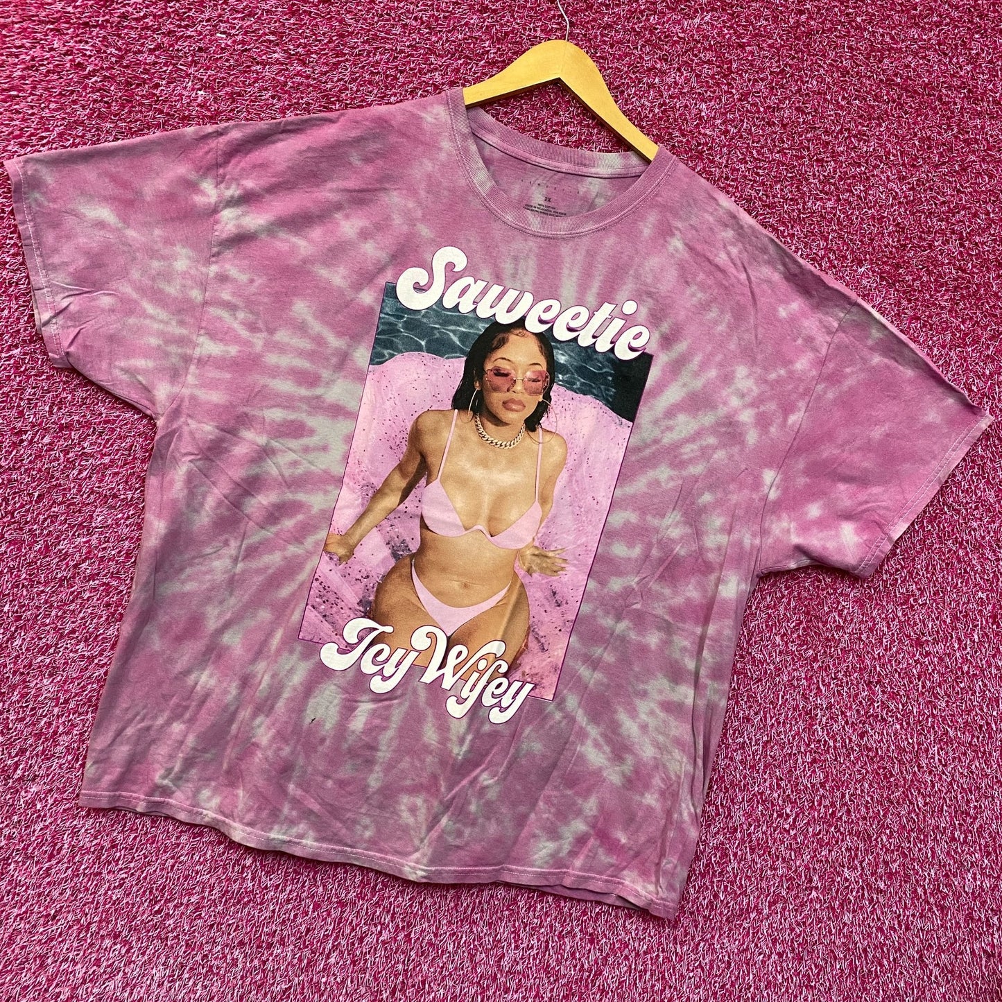 Saweetie Icy Wifey High Maintenance Oversized Rap Tie Dye 2X