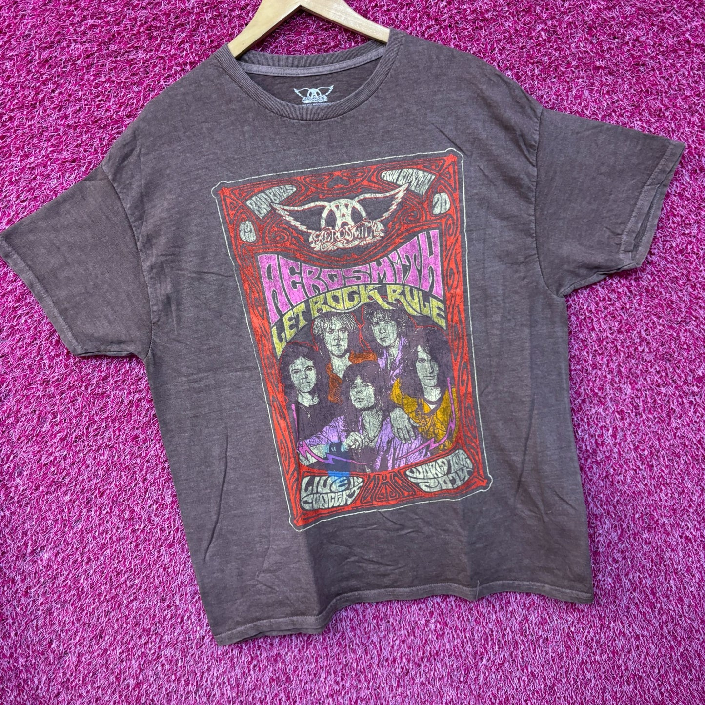 Aerosmith Let Rock Rule Tour Oversized Tshirt size Large