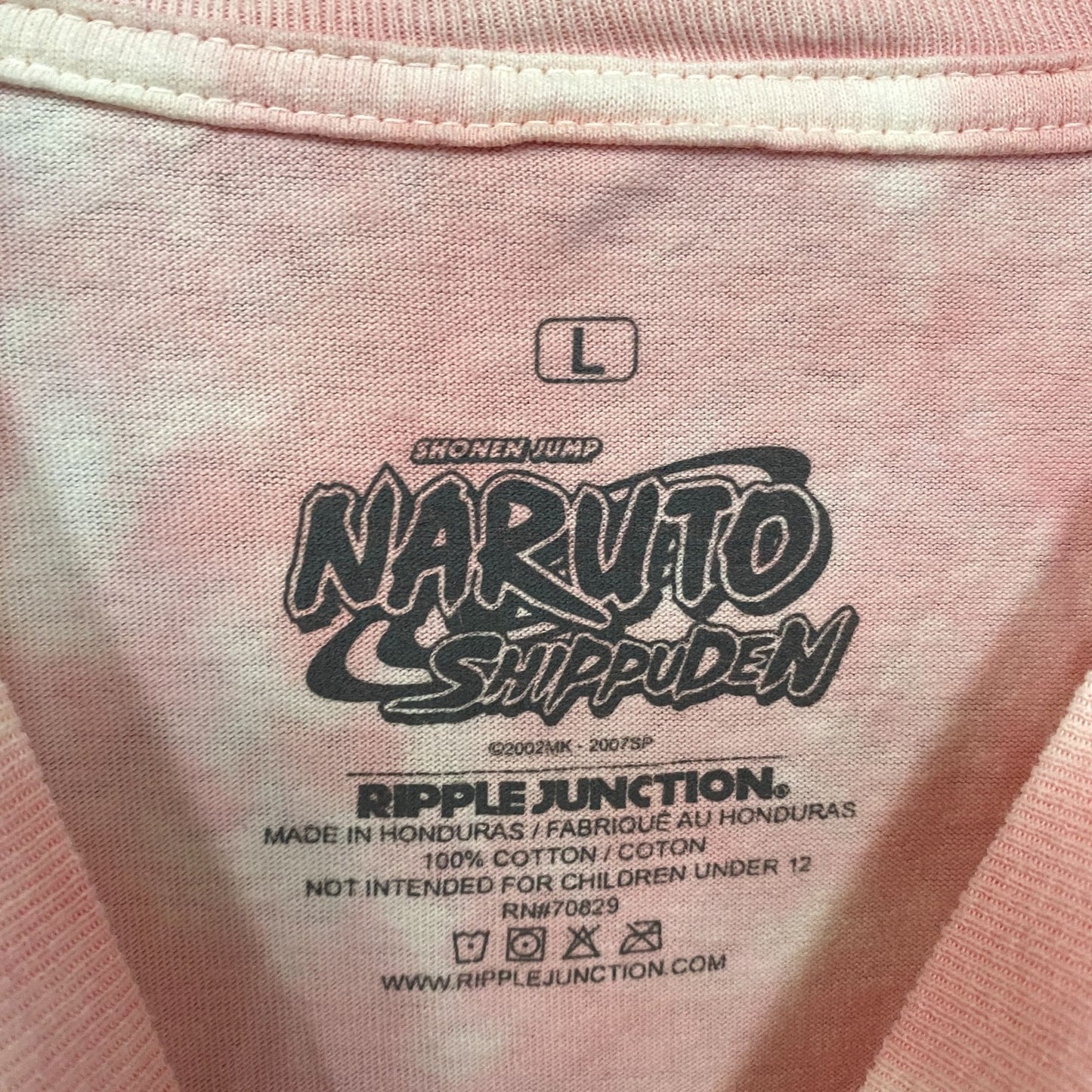 Ripple Junction X Naruto Shippuden Haruno Sakura Tie Dye Anime T-Shirt large