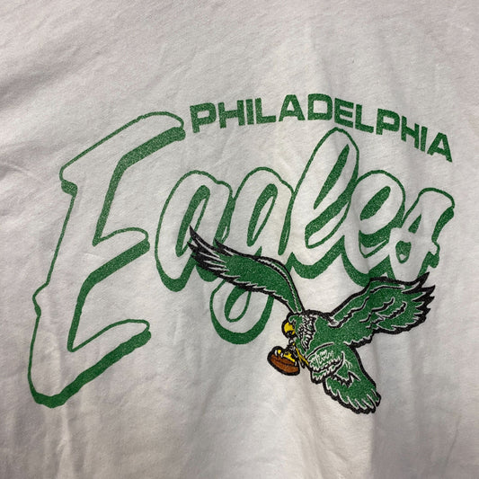 Junk Food Clothing NFL Philadelphia Eagles Touchdown Long Sleeve Cropped T-Shirt Large