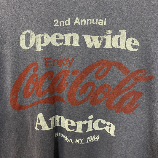 Coca-Cola Enjoy Coke 1984 Open Wide America Promo Tee L