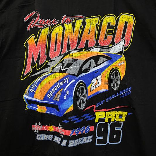 Race to Monaco Nascar Style Racing Tshirt size Extra Large