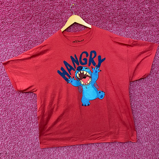 Disney Lilo & Stitch Hangry Stitch Animated Movie Red T-Shirt 2XL