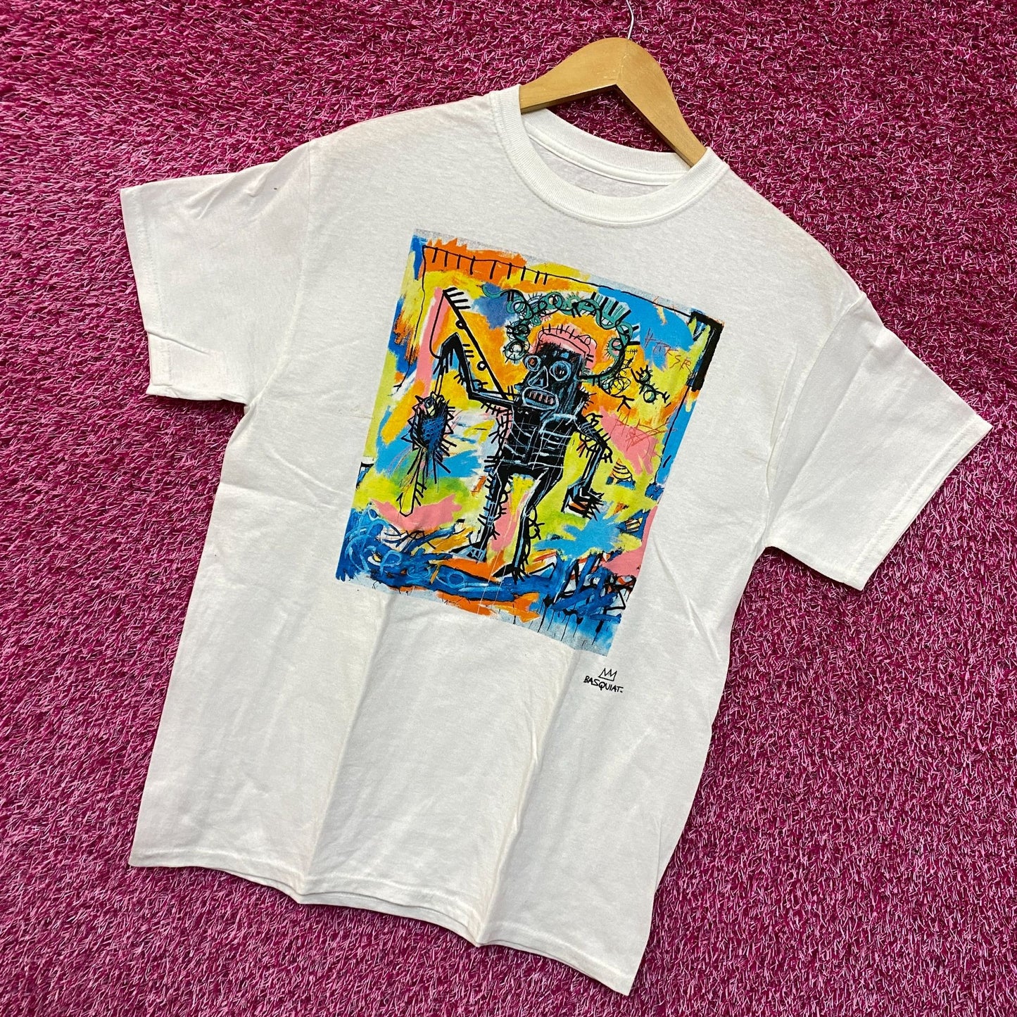 Jean- Michel Basquait Untitled (Fishing) Tshirt size medium