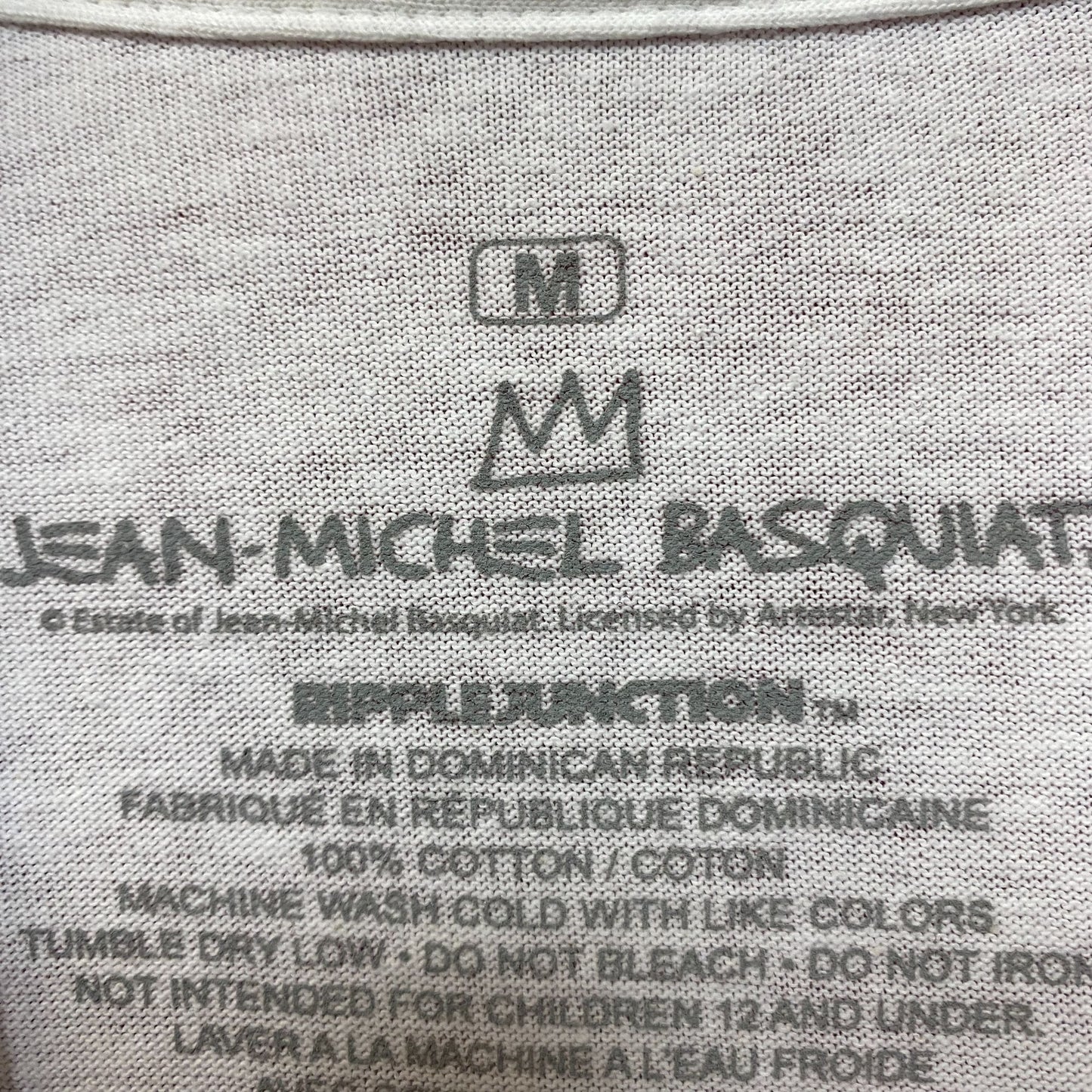 Jean- Michel Basquait Untitled (Fishing) Tshirt size medium