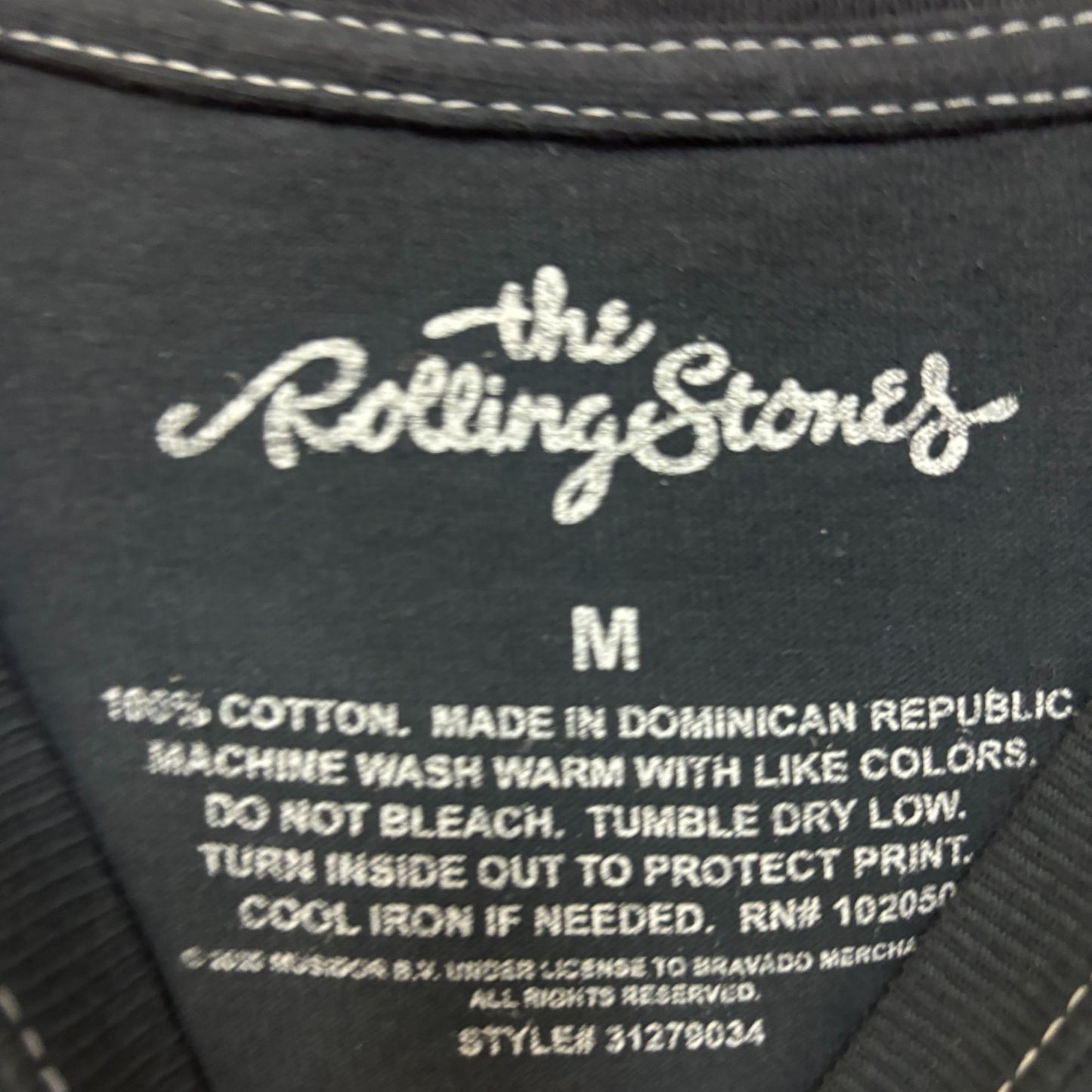 The Rolling Stones Exile on Main St Album Rock Bleach Dye M