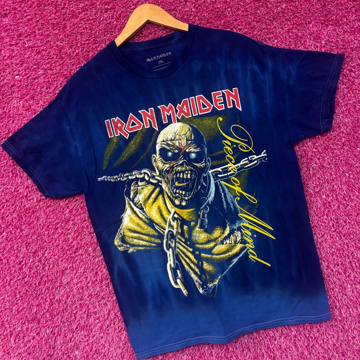 Iron Maiden Piece of Mind Heavy Album Art Metal Tie Dye M