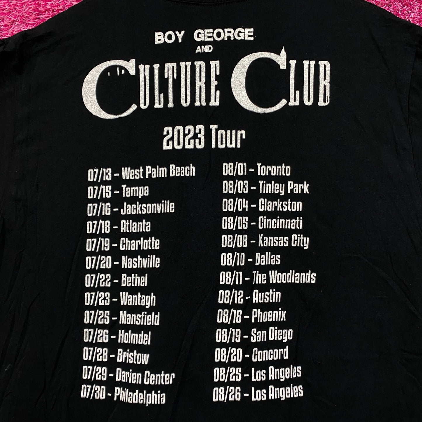Boy George and Culture Club 2023 Tour Soul Pop Band Tee 2X