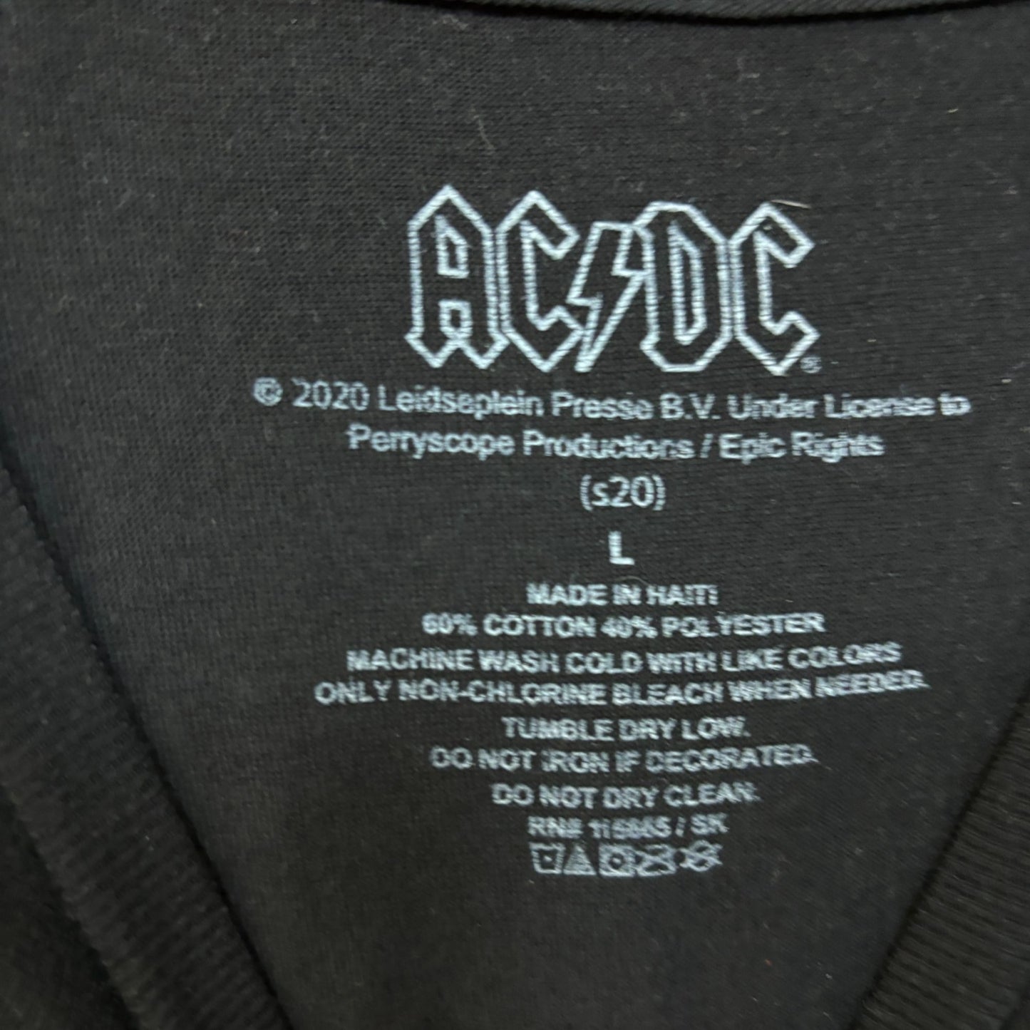 AC/DC Hells Bells rock Tshirt size Large
