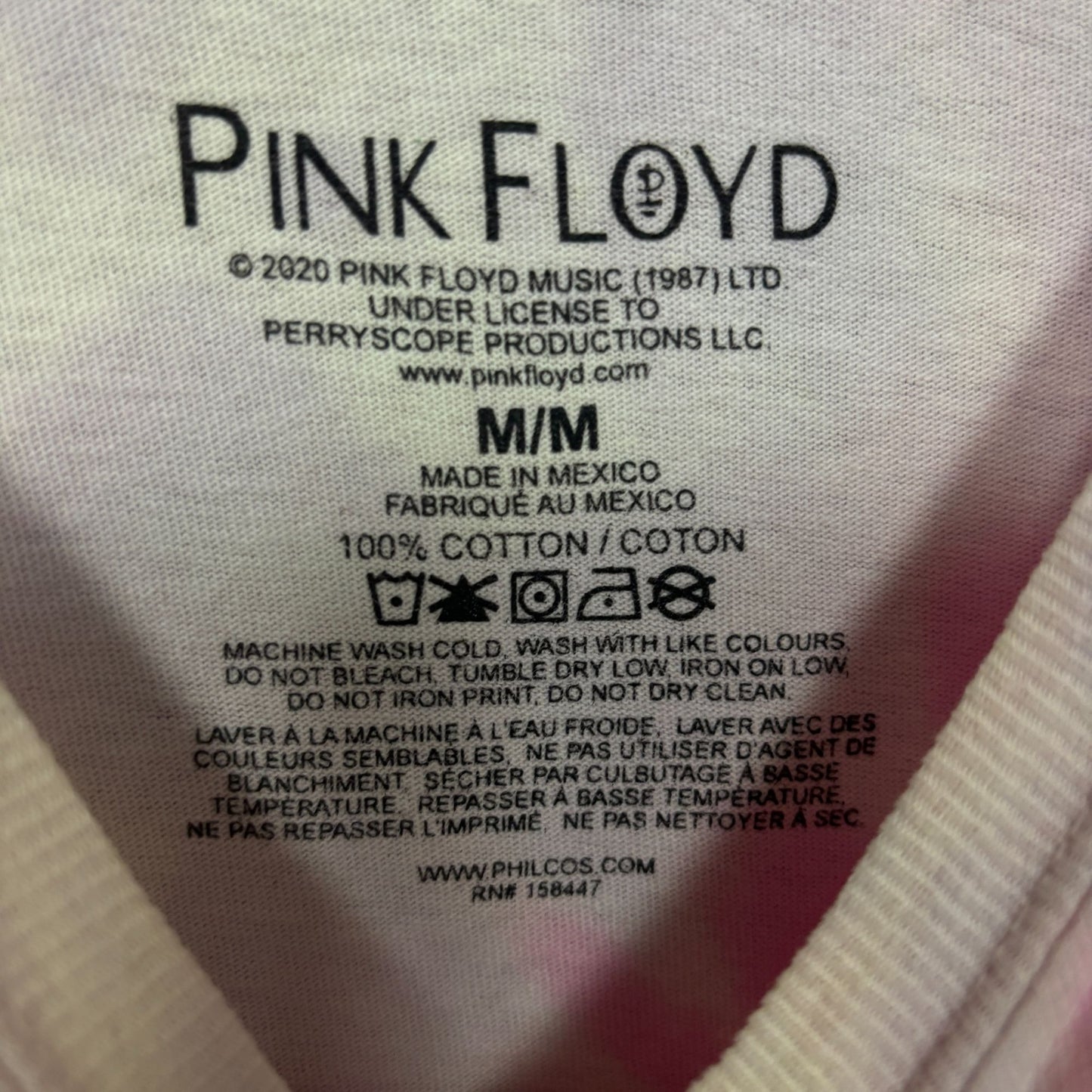 Pink Floyd The Dark Side of the Moon Album Rock Tie Dye M
