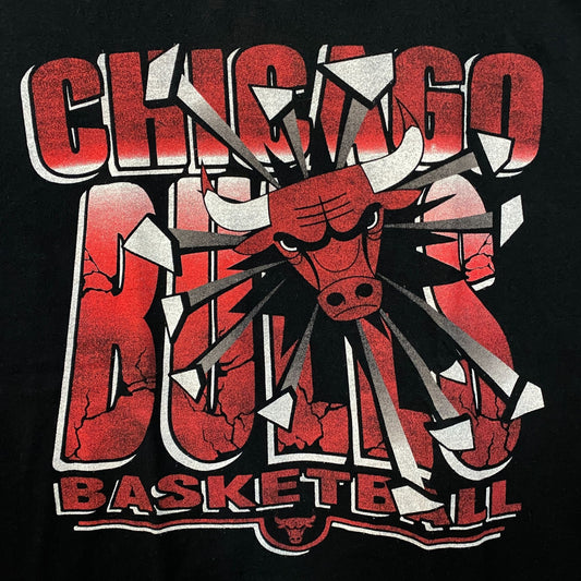 Chicago Bills Junk Food Clothing Chicago Bulls Break Through Graphic T-Shirt Medium