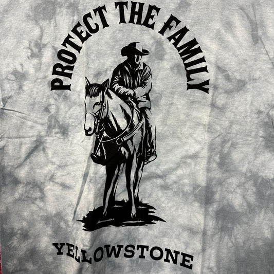 Protect the Family Dutton Ranch Yellowstone Tie Dye L