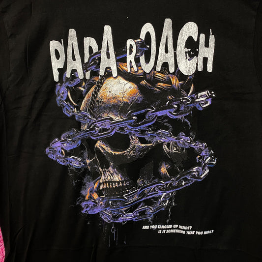 Papa Roach Rock Nu Metal Distressed Tshirt size large