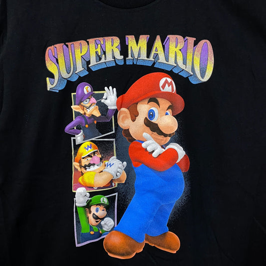 Super Mario Bros Luigi Mario Wario Waluigi Nintendo Tee L