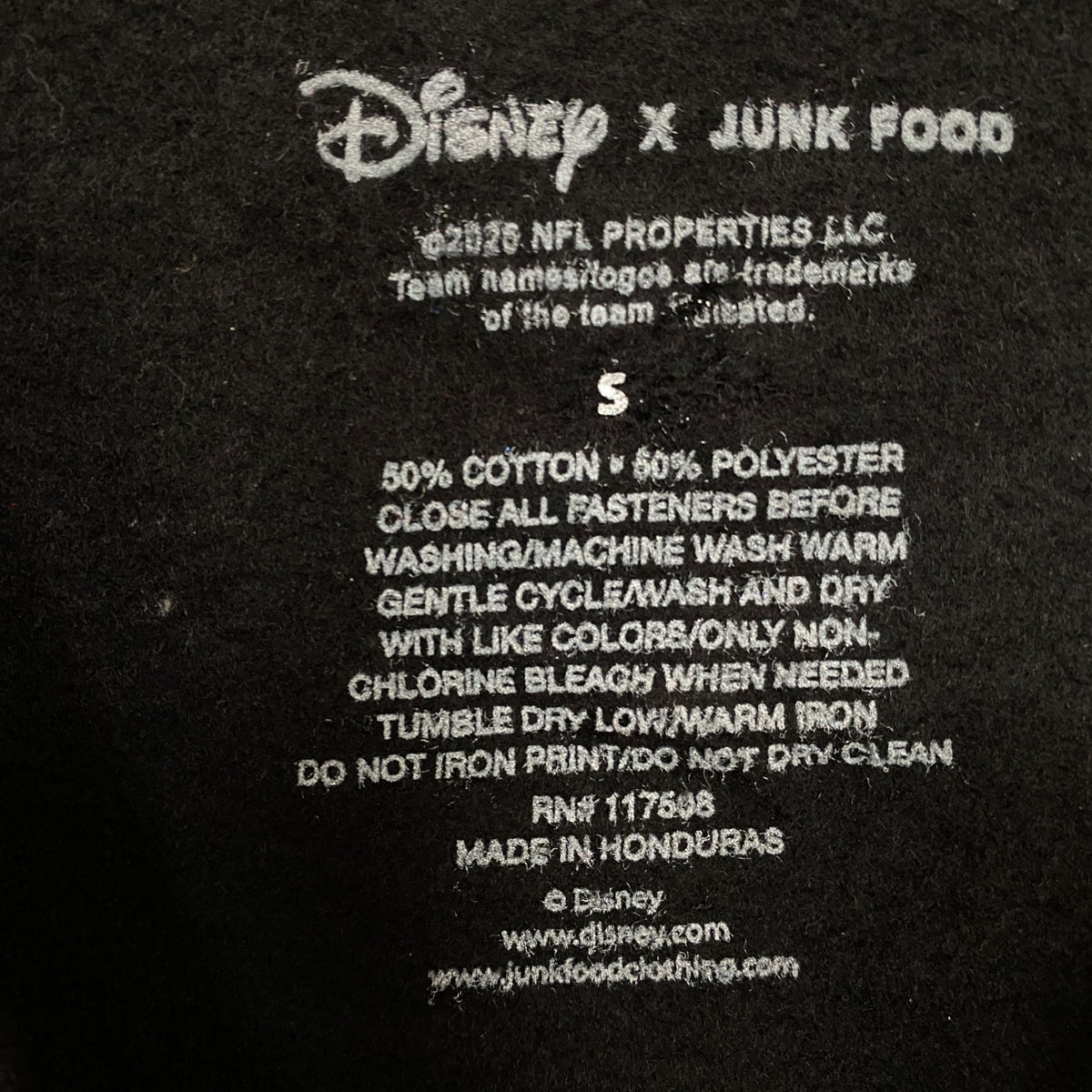 Junk Food X Las Vegas Raiders Black Oversized Crewneck size Small