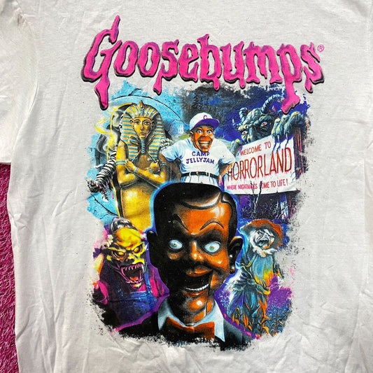 Goosebumps RL Stine Horror Series Cover Art Collage Tee L