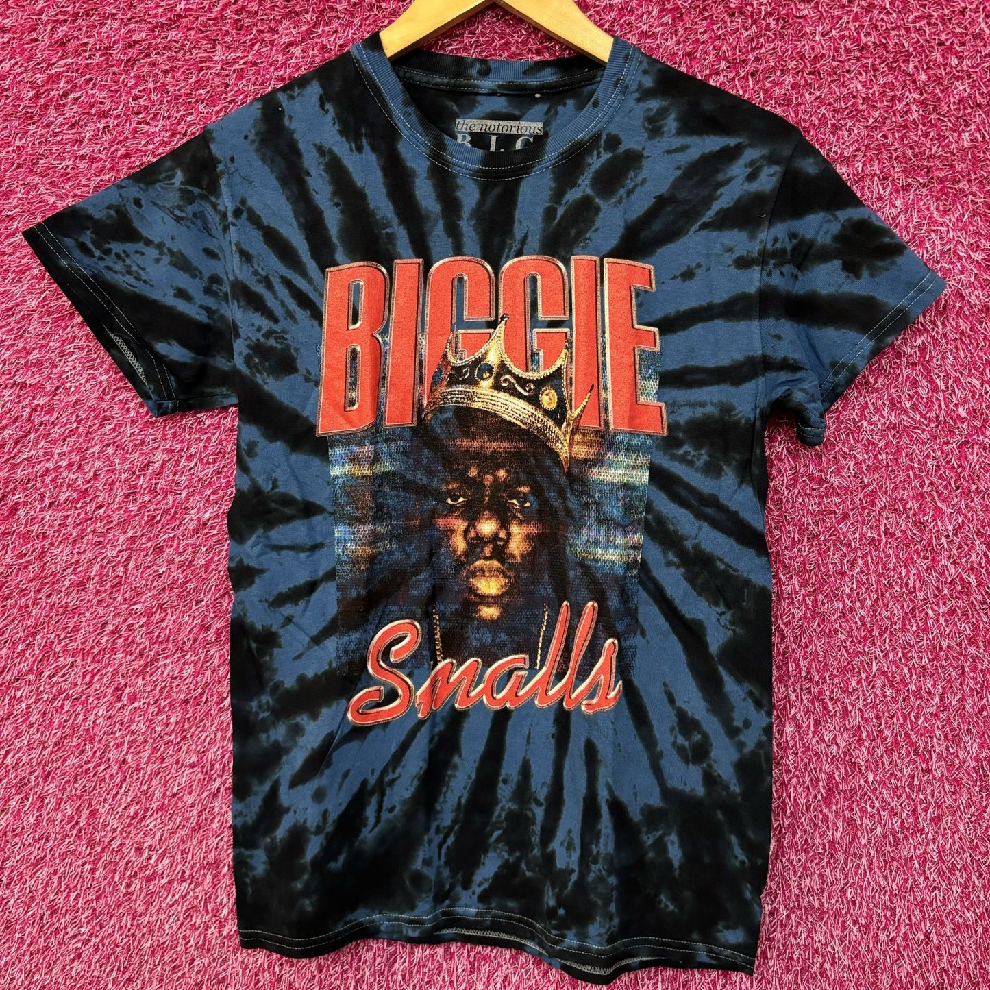 Biggie Smalls King of New York tiedye Rap Tee size small
