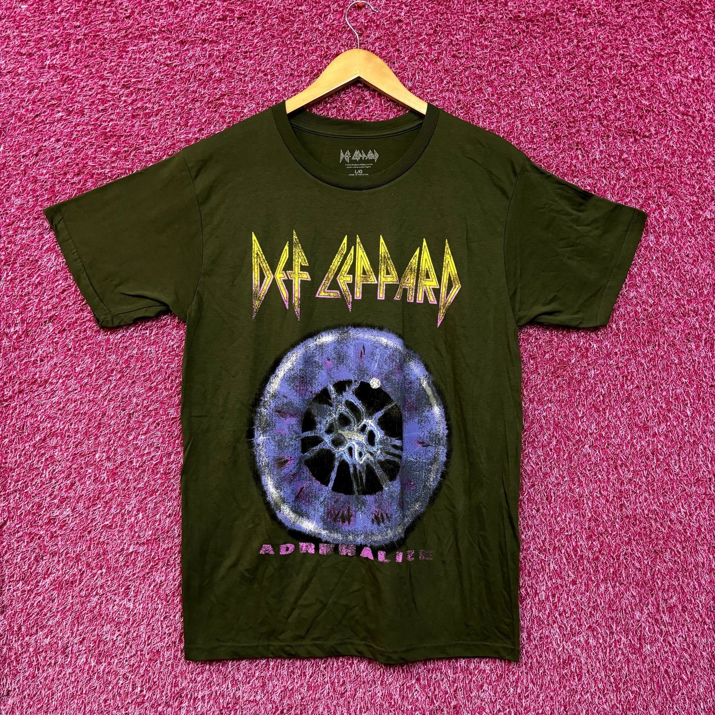Def Leppard Adrenalize Album Cover Art Heavy Metal Tee L